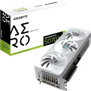 할인 가격 기가바이트 지포스 RTX 5070 Ti AERO OC 16G 그래픽 카드, 16GB 256비트 GDDR7, PCIe 5.0, 윈드포스 쿨링 시스템, G