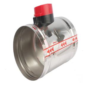 OD51-250mm 201 스테인레스 스틸 전기 공기 덕트 댐퍼 밸브 HVAC 덕트 전동 공기 댐퍼 HVAC AC220V DC12/24V 액추에이터