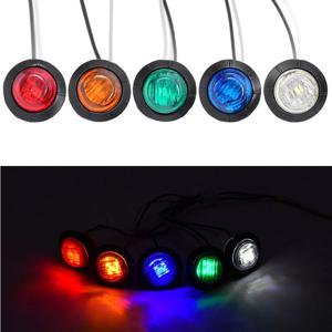 12V 라운드 트레일러 사이드 마커 조명 방수 LED 트럭 통관 조명 트럭 방향 지시등