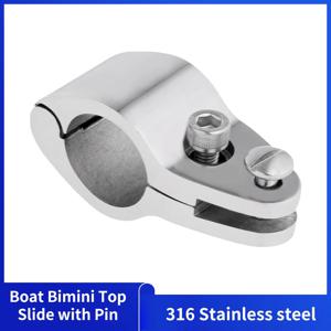316 스테인레스 스틸 피팅 보트 Bimini Top Hinged 22mm 25mm 30mm 32mm 조 슬라이드 쉬운 설치 해양 하드웨어