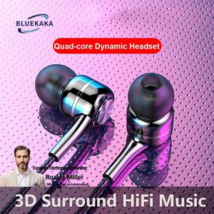 3.5mm 유선 이어폰 인이어 헤드셋 HIFI 헤비 베이스 이어버드 모니터 스포츠 헤드셋 스테레오 음악 게임용 헤드폰 (마이크 포함)