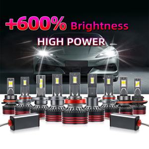 H11 캔버스 LED 헤드라이트 전구 9005/HB3 9006/HB4 H1 H4 H7 H13 9004 9007 6500K 백색 단일 구리 튜브 자동차 전구