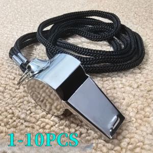 1/10Pcs 스테인레스 스틸 금속 휘파람, 프로 축구 농구 스포츠 심판 훈련 휘파람