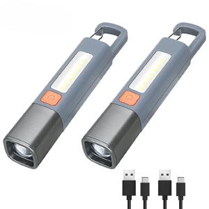 Mijia 슈퍼 브라이트 LED 손전등 토치 라이트 후크 캠핑 라이트 USB 충전식 줌이 가능한 야외 방수 손전등