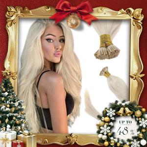 LaaVoo Itip 헤어 익스텐션 인모 케라틴 퓨전 0.8 g/s 퓨어 컬러 40g 및 80g 100% 브라질 인모 콜드 퓨전 I 팁 헤어