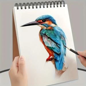 상단 나선형 바운드 스케치북 - 50매 무산성 수채화 용지 그림 및 쓰기용 고품질 아트 노트