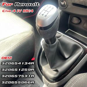 5 6 Renault Clio 4 IV MK4 용 스피드 기어 시프트 노브 수동 스틱 헤드 시프터 레버 핸들 자동차 인테리어 교체 액세서리