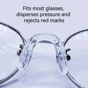 1/2/4pc 울트라 소프트 실리콘 안경 코 패드 컴포트 피트 안경 프레임 액세서리 스포츠 및 일상 착용을위한 미끄럼 방지 코 패드