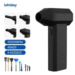 X3 미니 강력 팬 110000RPM 전기 에어 더스터 4개 노즐 슈퍼 터보 제트 팬 에어 블로워 자동차 키보드 청소 도구