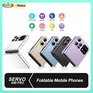 SERVO A50 PRO 플립 휴대폰 2 SIM 대기 스피드 다이얼 통화 녹음 블랙리스트 손전등 2.4인치 디스플레이 2G 접이식 휴대폰