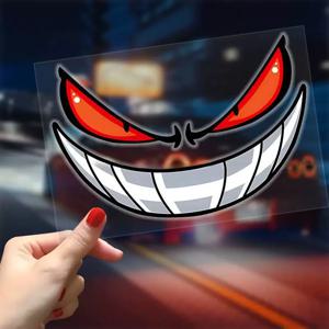 1PC 악마 눈 반사 오토바이 스티커 방수 DIY 오토바이 헬멧 테일 박스 탱크 페어링 야간 안전 경고 장식