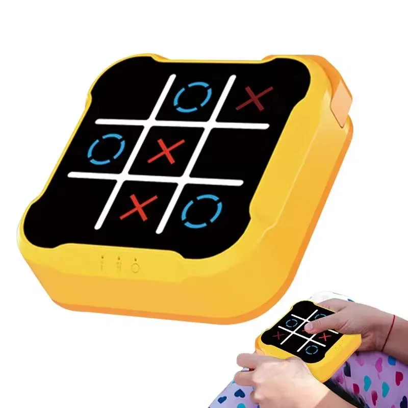 Tic-Tac-Toe 보드 보드 다기능 전자 게임 몬테소리 퍼즐 테이블 게임 체스 체스 세트 성인을위한 휴대용 어린이