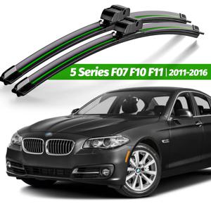 BMW 5 시리즈 F07 F10 F11 2011-2016 LHD 전면 유리창용 2개 와이퍼 블레이드 브러시 26인치+18인치 520i 523i 528i 530i 535i 550i