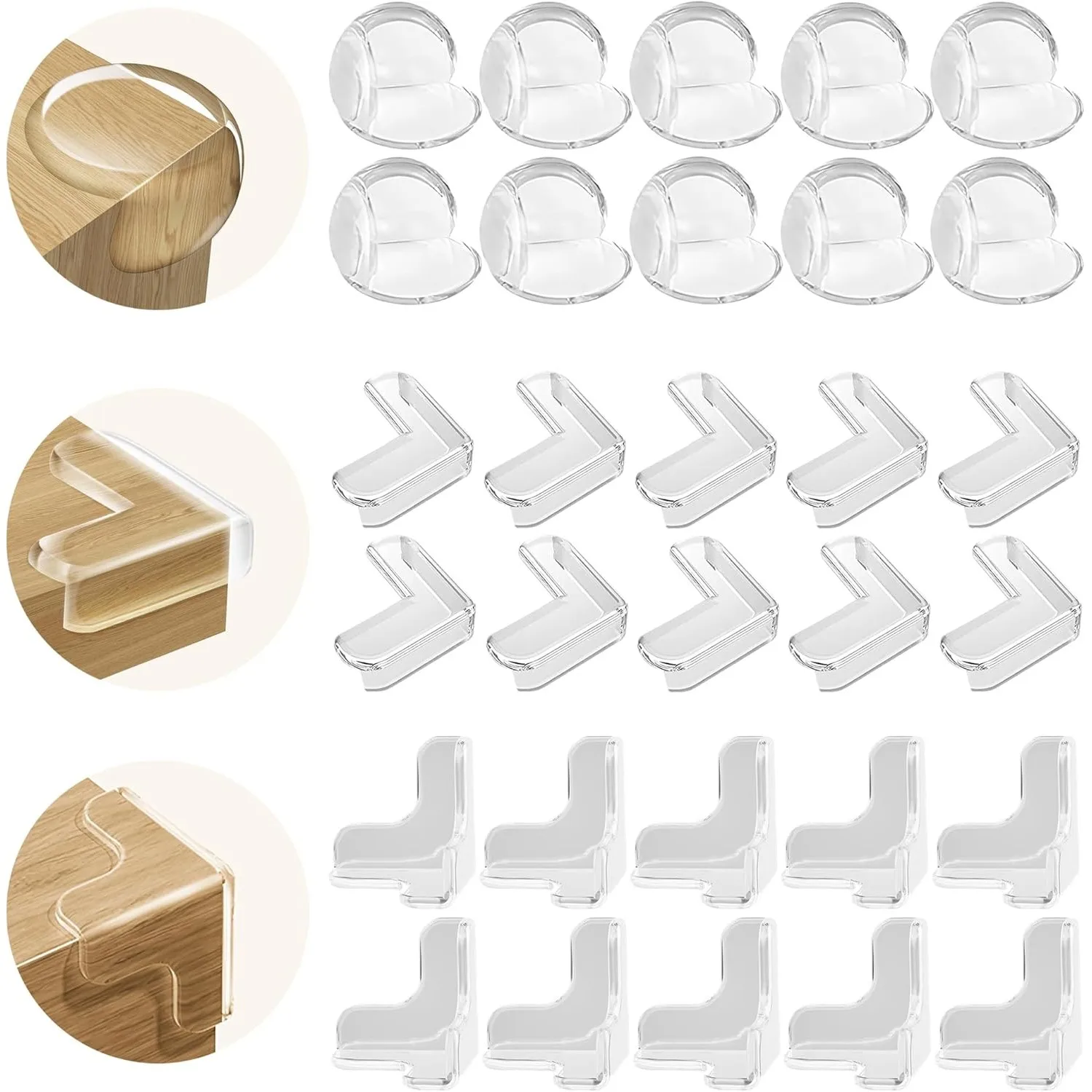 아기 안전 실리콘 테이블 모서리 보호대 가구 모서리 보호 커버 투명 어린이 충돌 방지 모서리 가드