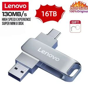 레노버 16TB 8TB USB 3.2 플래시 드라이브 U 디스크 고속 메탈 펜드라이브 방수 타입-C 메모리아 USB 스틱 USB 드라이브 4TB 2TB 1TB