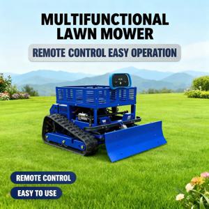 맞춤형 공장 직송 크롤러 잔디깎이 - CE EPA 인증 원격 제어 브러시리스 모터 청소기 보관 랙 포함