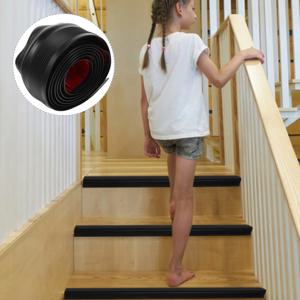 1롤 미끄럼 방지 계단 스트립 PVC 자가 접착식 계단 가장자리 보호대 (실내/실외 계단용) 계단 노징 트림 몰딩 그립