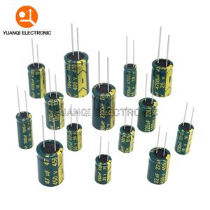 고주파 저 ESR 전해 커패시터 10V 16V 25V 35V 50V 400V 450V 100UF 220UF 330UF 470UF 680UF 1000UF 1500UF 2200UF