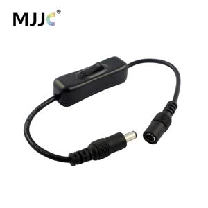 인라인 304 스위치 켜기 끄기 여성 남성 전원 케이블 5.5x2.1mm DC 커넥터 스위치 CCTV LED 스트립 빛에 대 한 5V 12V 24V