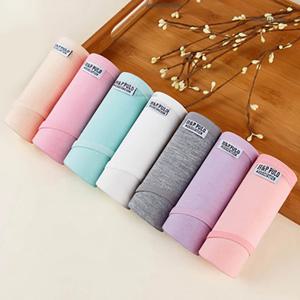 7 개/몫 여성 팬티 코튼 속옷 통기성 부드러운 섹시한 란제리 여성 팬티 소녀 귀여운 솔리드 컬러 속옷 플러스 사이즈