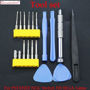 JCD 스크루 드라이버 세트 수리 도구 키트 스위치 NS New 3DS PS3 PS4 Slim Wii NES SNES DS Lite GBA PSP Gamecube 콘솔