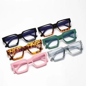 새로운 투명 컴퓨터 안경 프레임 여성 남성 안티 블루 라이트 스퀘어 안경 차단 안경 광학 스펙터클 안경 ﻿