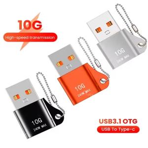10A OTG USB 3.0 to Type-C 어댑터 Type-C 여성형 to USB 남성형 고속 충전 및 데이터 전송 맥북, 샤오미, 삼성 호환