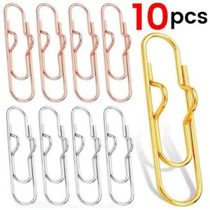10-1Pcs 금속 펜 홀더 클립 휴대용 종이 수정 클립 저널 문서 노트북 사진 핀 포켓 학생 사무실 학교 도구