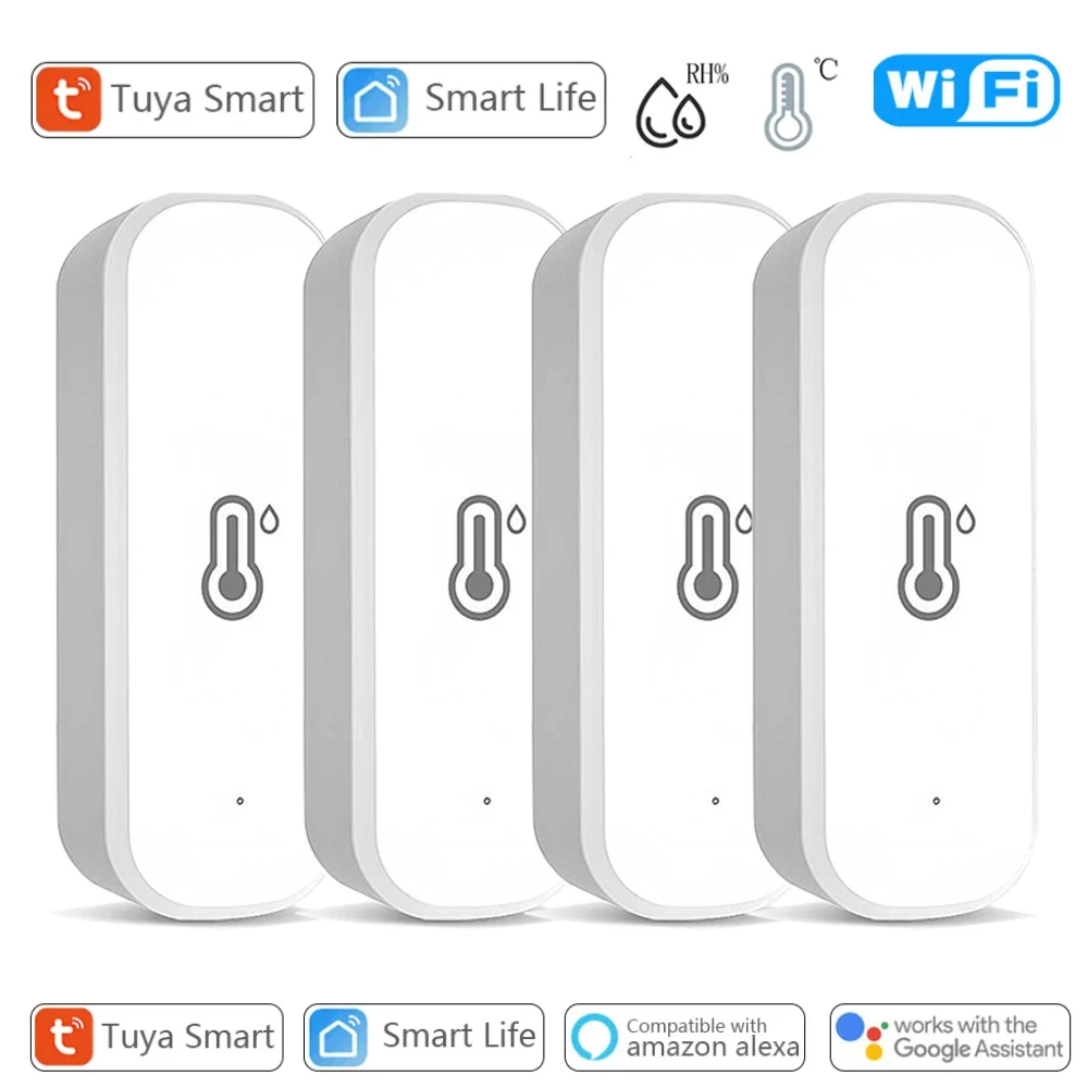 Tuya 스마트 WIFI 온도 습도 센서 APP 스마트 홈용 원격 모니터 Smart Life는 Alexa Google Assistant와 함께 작동합니다.