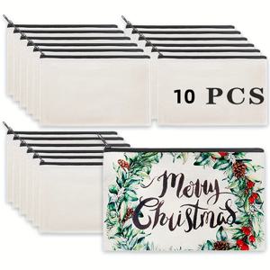 맞춤형 승화 캔버스 메이크업 가방 - 투명 창이 있는 DIY 열전달 필통 - 내구성이 뛰어나고 세련되며 이상적인 사람