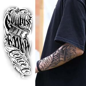 1pc 어두운 꽃 방수 임시 문신 스티커, 1-2주 지속, 반영구적 가짜 문신을 시뮬레이션