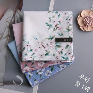 여성을 위한 순면 옛날 스타일 손수건, 벚꽃 무늬 여름 땀 닦는 손수건, 여신을 위한 전통 중국 선물