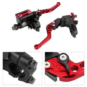 오토바이 좌측 클러치 핸들 우측 브레이크 펌프 마스터 실린더 유압 브레이크 레버 (먼지/흙길용 오토바이, ATV, 쿼드, 모페드, 스쿠터)