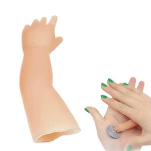 재미 있은 마술 트릭 동전 사라지는 장난감 작은 손 장난 농담 마술 소품 동전 사라지는 성능 마술사 미니 팔