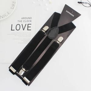 솔리드 컬러 탄성 가죽 멜빵 교정기 남성 여성 블랙 조절 스트랩 웨딩 정장 스커트 액세서리 선물 패션