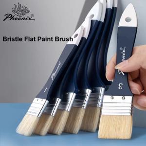 1/3/5/7/9 PCS 칩 페인트 브러시 천연 강모 나무 손잡이 플랫 브러쉬 그림, 접착제, 오일, 아크릴, 얼룩 세트