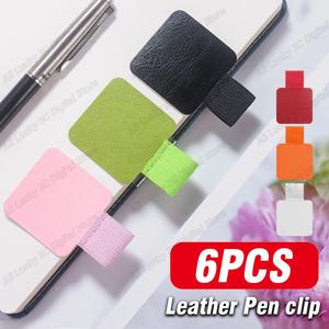 6-1pcs 펜 루프 연필 홀더 스타일러스 연필 책 노트북에 대 한 자기 접착 PU 가죽 패드 Anti-lost Anti-fall 탄성 루프