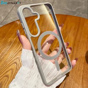 삼성 갤럭시 S26 S25 FE S22 S23 플러스 S24 울트라용 맥세이프 무선 충전 케이스 투명 충격 방지 자석 범퍼 커버