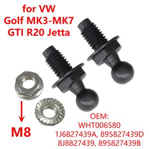 2개/4개 8mm 자동차 보닛 후드 테일게이트 트렁크 리드 가스 스트럿 로드 스크류 볼 스터드 핀 WHT006580 (폭스바겐 골프, 파사트, 제타, 시트용)
