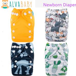 1pc ALVABABY 신생아 기저귀 쉘 포켓 기저귀 12파운드 미만 아기 재사용 가능한 신생아 기저귀 쉘