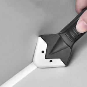 실리콘 코킹 도구 |   5-in-1 실란트 마감 도구 |   욕실, 주방, 바닥용 코킹 제거제 유리 접착제 각도 스크레이퍼