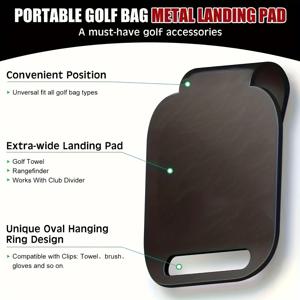 마그네틱 골프 타월, 골프 거리 측정기, 골프 플라스크, 골프 스피커용 마그네틱 골프 백 랜딩 패드(9*8cm) - 마그네틱 G에 대한 빠른 액세스