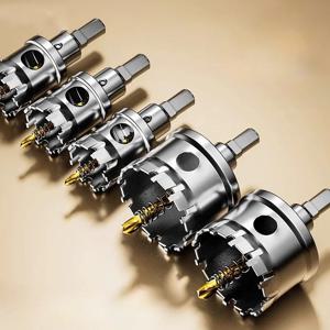 XUHAN 12-150mm 초경 팁 TCT 드릴 비트 홀쏘 드릴 비트 세트 홀쏘 커터 스테인리스 스틸 금속 합금 드릴링용