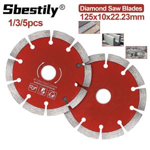 1/3/5개 125mm 다이아몬드 톱날 석재 벽 홈파기 건식 절단 휠 앵글 그라인더용 세라믹 타일 제이드 및 비취 절단용