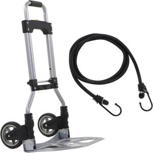 산업 및 가정용 접이식 알루미늄 핸드 트럭, 70kg 적재 용량 및 2개 바퀴가 있는 접이식 운반 트롤리