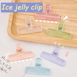 투명 젤리 핸드 어카운트 클립 대용량 학생 파일 정리함 휴대용 보관 바인더 (학교 사무용품)
