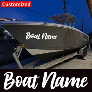 맞춤형 보트 스티커 1개, 방수, 개인 맞춤형 요트, 모터보트, 카약, 자동차, 트럭용, 자가 접착식 개조 비닐 데칼