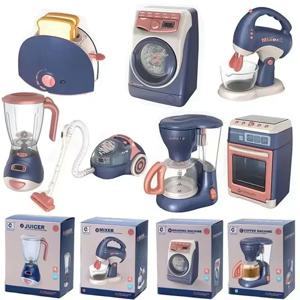 새로운 소꿉놀이 주방 세트 미니 전기 주스기 시뮬레이션 가전제품 장난감 어린이용 이상적인 선물 어린 요리사들에게