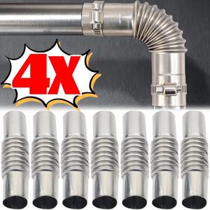 4/1개 엘보우 에어 디젤 주차 히터 배기 파이프 커넥터 클램프 포함 웹스토 디젤 에버스파처 에어 히터 키트 실버