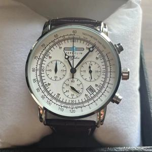 새로운 패셔너블한 지펠린 남성용 시계, 세 개의 눈을 가진 다기능 크로노그래프 비즈니스 및 레저용 쿼츠 시계